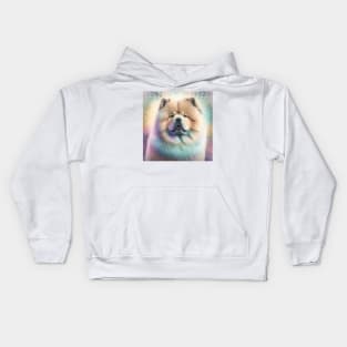 A Fractal Design of A Chow Chow Kids Hoodie